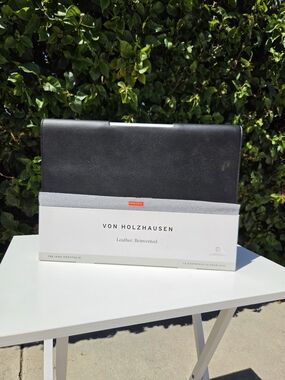 Von Holzhausen iPad Pro 12.9 Portfolio Black Vegan Leather Case New